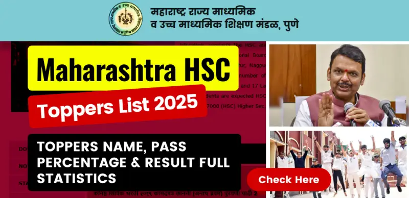 Maharashtra HSC Toppers List 2025: Toppers Name, Pass Percentage & Result Full Statistics; Check Here